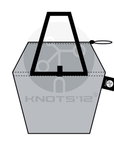 Light Silver Gear Bag - Knots12, vector drawing.