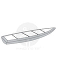 Knots12 Laser dinghy / boat cover ICON and brand watermark. Vector visualisation/illustration.