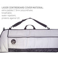 Knots12 Laser centreboard padded cover bag EAN / GTIN code: 4744422010150. Laser rudder bag material: extra padded, 3mm polyurethane. Breathable, water repellent, protects against ultra violet light. Durable.