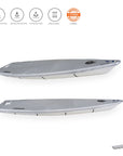 Knots12 Laser boat top cover light silver / EAN / GTIN: 4744422010099. Fabric functional properties: wind protection, water protection (water repellent), ultra violet (UV) protection, breathable, material warranty 2 years. Fabric features: main fabric - polyester; layer - ultra violet protective coating.