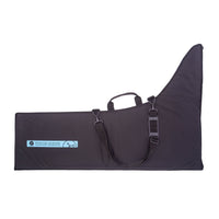 "Knots12 Optimist centerboard padded cover bag EAN / GTIN code: 4744422010136,  The bag is made of high-quality materials, PU600, polyester, and 3mm polyurethane foam. It is water-repellent, while at the same time ""breathable"". Bags back side is black with blue print."