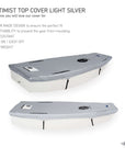 Knots12 Optimist dinghy top cover light silver. Reasons you will love our cover for: Tailor made design to ensure the perfect fit. Breathability to prevent the gear from moulding. UV resistant. Easy on, easy off. Lightweight.
