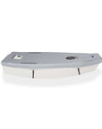 High quality Optimist dinghy top cover light silver. Material polyester. Colour: silver, light blue, orange welt, reflective name tags. UV protection. EAN / GTIN 4744422010013. Brand: Knots12 , proudly made in Estonia. Opportunity to personalise your dinghy cover - add your name, signature, club name, sailing school name, logo etc.