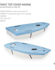 Knots12 Optimist dinghy top cover marine. Reasons you will love our cover for. Tailor made design to ensure the perfect fit. Breathability to prevent the gear from moulding. UV resistant. Easy on, easy off. Lightweight.