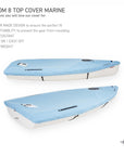 Knots12 Zoom8 dinghy top cover marine. Reasons you will love our cover for. Tailor made design to ensure the perfect fit. Breathability to prevent the gear from moulding. UV resistant. Easy on, easy off. Lightweight.