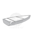 Knots12 Zoom8 dinghy / boat cover ICON and brand watermark. Vector visualisation/illustration.
