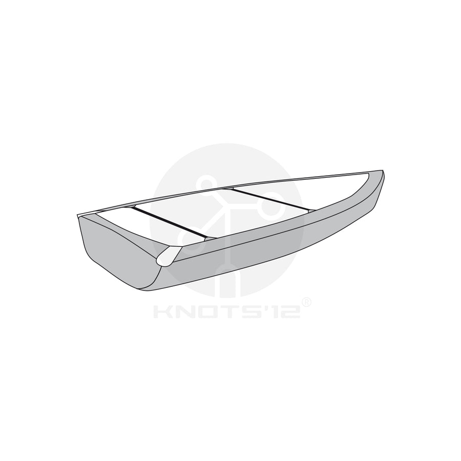Knots12 Zoom8 dinghy / boat cover ICON and brand watermark. Vector visualisation/illustration. 