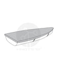 Knots12 Zoom8 dinghy cover ICON + brand watermark. Vector visualisation / illustration.